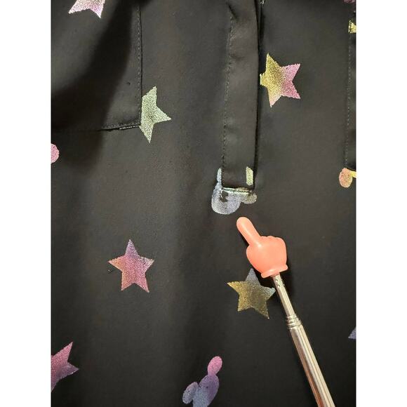 Torrid 3 (3X 22/24) Disney Mickey Mouse Stars Harper Georgette Long Tunic Blouse - Picture 4 of 7